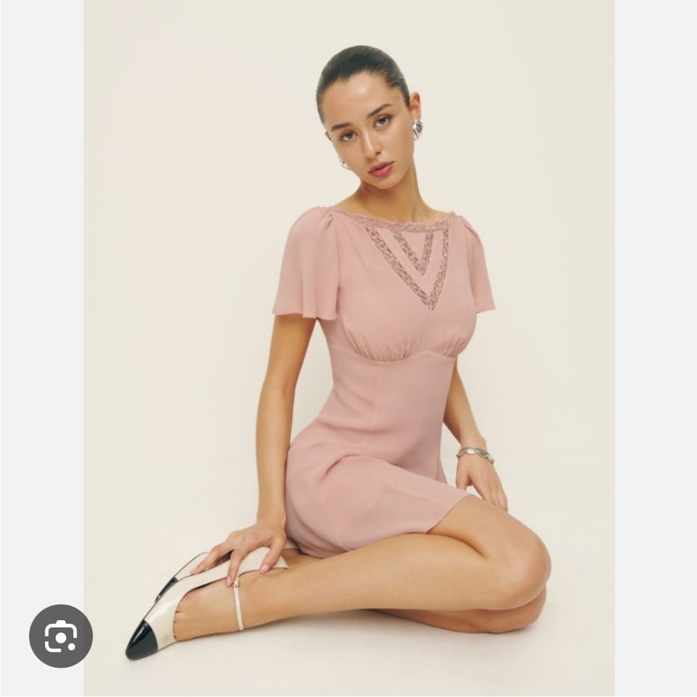 Reformation Malena Pink Mini Dress - Picture 2 of 8